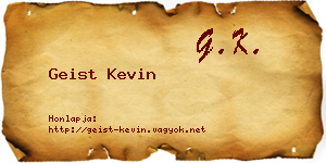 Geist Kevin névjegykártya